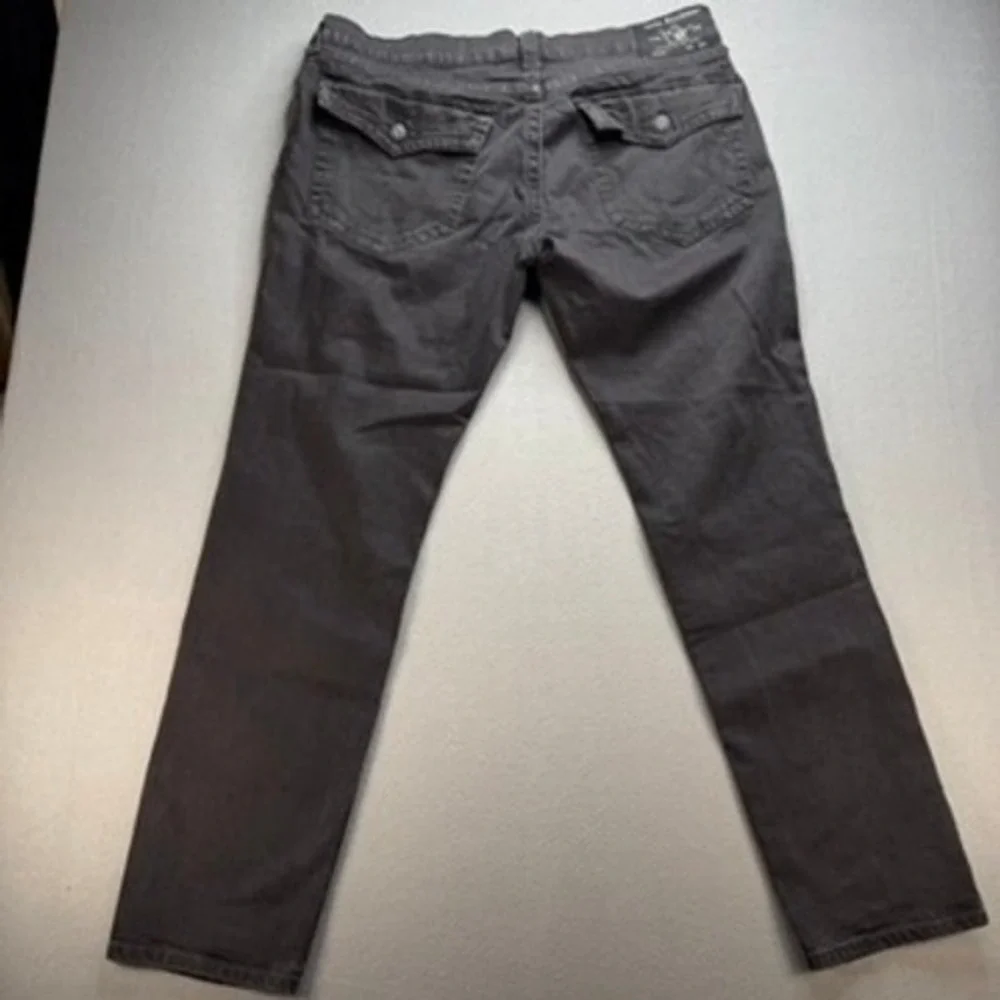 True Religion Jeans Mens‎ 38 Black Geno Slim Flap Pocket Horseshoe Stitching